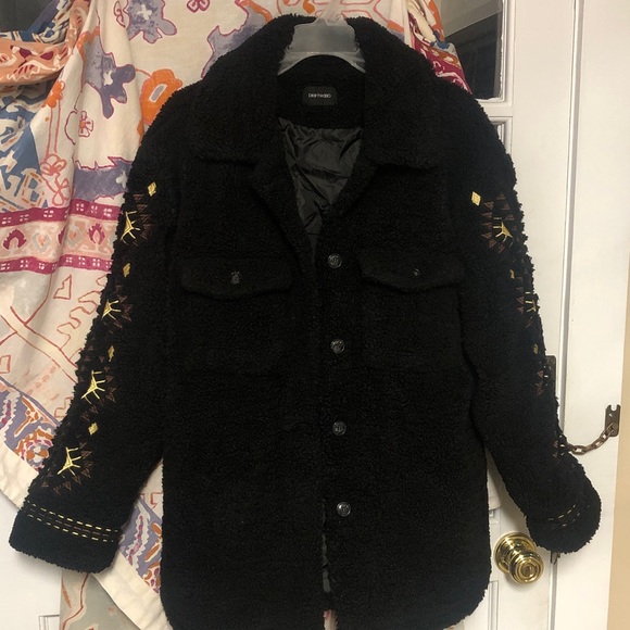 Free People x Driftwood Sheeba embroidered Sherpa jacket - Picture 12 of 16